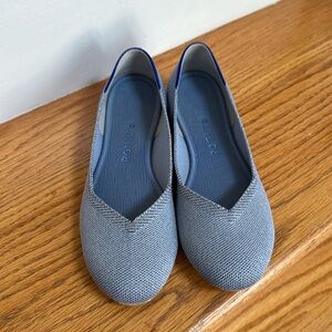 EUC Rothy’s The Flat, shimmery sky blue, 6.5